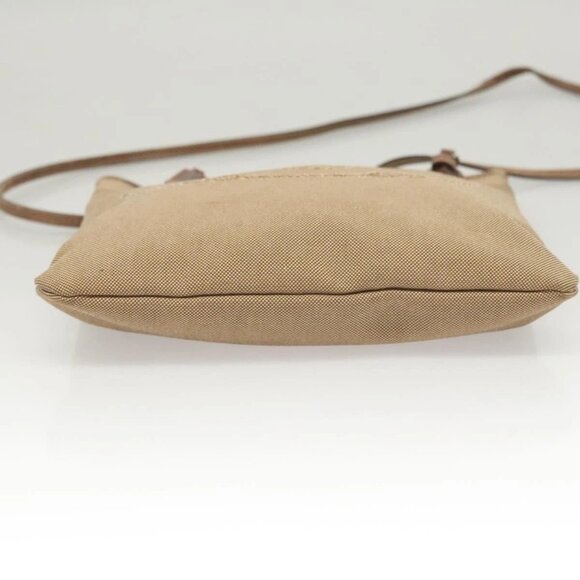 PRADA Shoulder Bag Canvas Brown Gold Auth - Picture 9 of 16